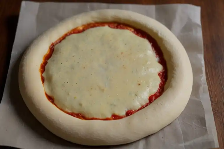 Homemade Pizza Dough Ready for Baking