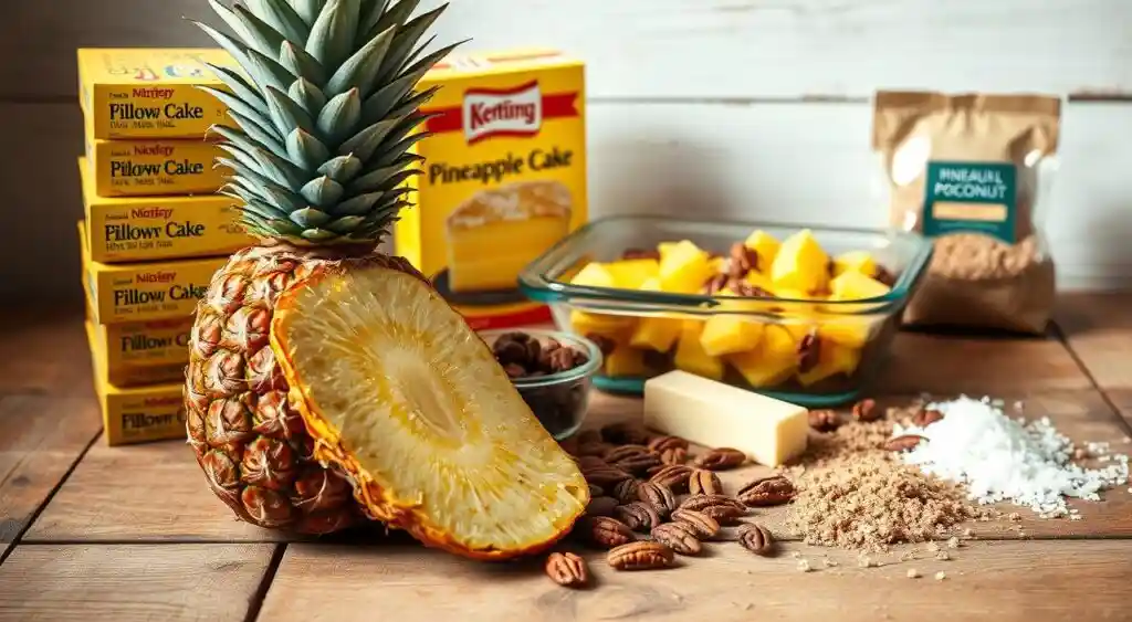 Ingredients for Pineapple Dump Cake Recipe