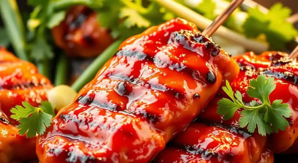 Grilled Bang Bang Chicken Skewers