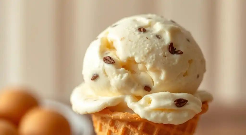 Creamy French Vanilla Ice Cream in a Bowl