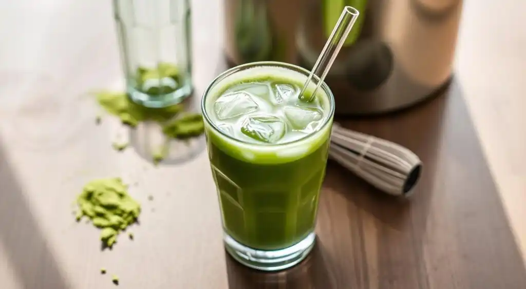 Iced Matcha Latte - A Refreshing Green Tea Beverage