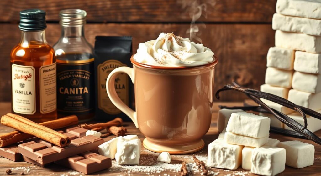 premium ingredients for hot chocolate