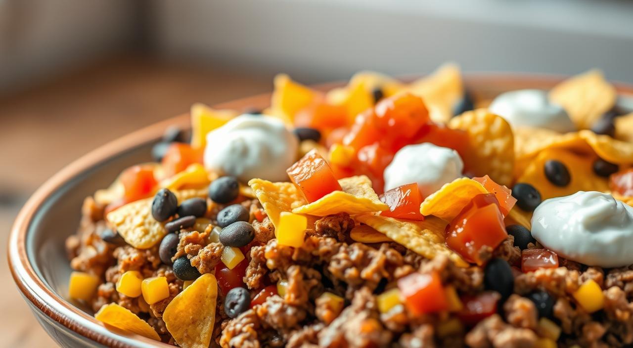 walking taco casserole