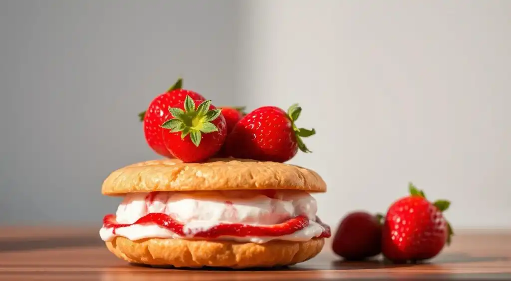 strawberry ice cream sandwich