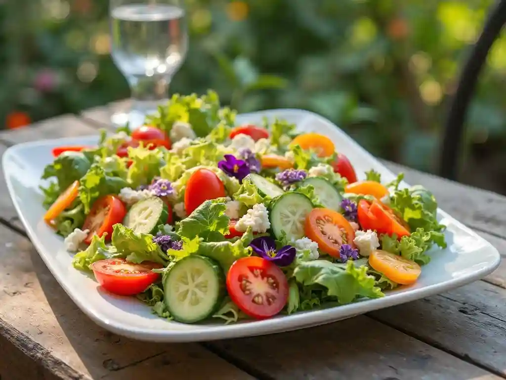 Colorful Summer Salad with Fresh Ingredients